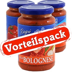 3 x Pastasaucen Vorteilspaket mit Sugo Amatriciana, Basilico und Arrabbiata