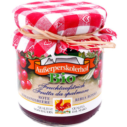 Bio Fruchtauftstrich rote Johannisbeere Außerperskolerhof Südtirol