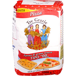 Farina tipo 00 per Pizza Tre Grazie 1Kg Weizenmehl für Pizzateig
