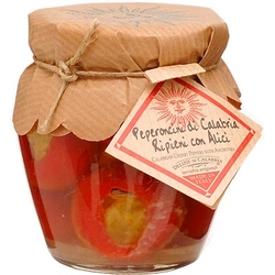 gefüllte Peperoncini Sardellen und Kapern di Calabria Alici e Capperi Delizie di Calabria
