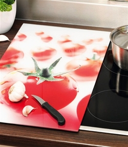Herdabdeckplatten (2 Stck.), rot, »Tomate«, rot