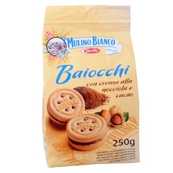 Mulino Bianco Baiocchi con Crema alla Nocciole Doppelkekse mit Nuss-Nougat-Creme