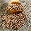 Braune Linsen im Karton
