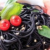 schwarze Spaghetti Tintenfisch al Nero di Seppia