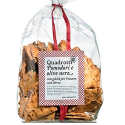 Quadrotti Pomodoro e Olive Cracker mit Tomaten und Oliven