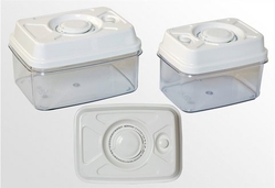 Vakuum-Vorratsbehälter-Set, weiß, weiß
