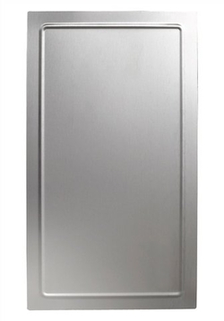 WENKO Glas-Abdeckplatte (2 Stck.), Edelstahl, silberfarben