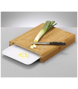 ZELLER Schneidebrett mit Tablett, natur, natur